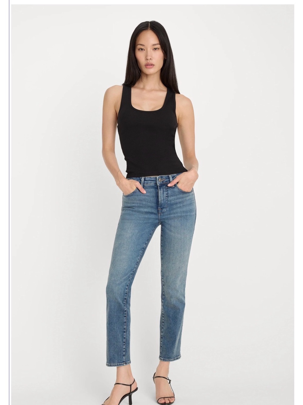 Good American Compression Straight Jeans